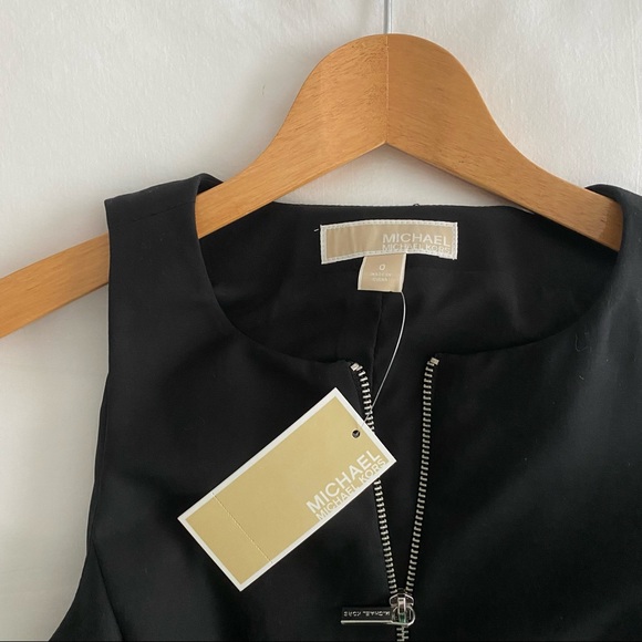 Michael Kors Black Zipper Sheath Dress - Picture 5 of 8